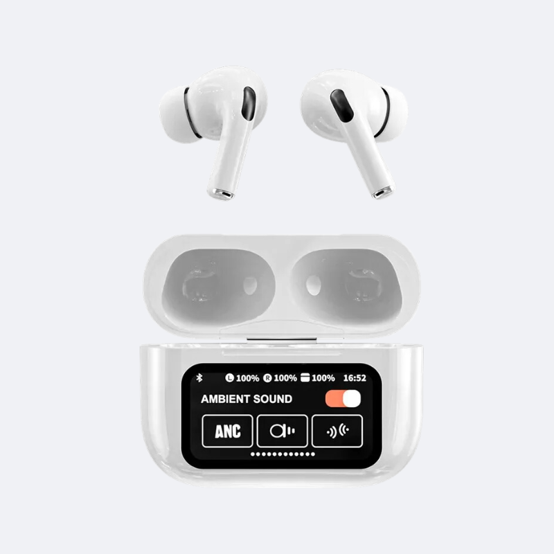 A9 Pro ANC/ENC Display Wireless Earbuds - With Free Cash on Delivery