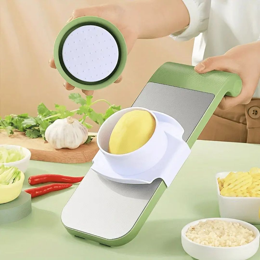 5-in-1 Stainless Steel Vegetable Cutter & Grater