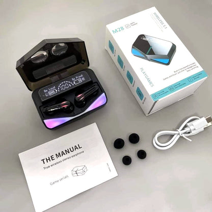 M28 Gaming Earbuds - LED Display - With Free Cash on Delivery