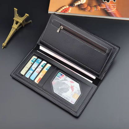 Luxury PU Leather Men’s Long Boweisi Wallet